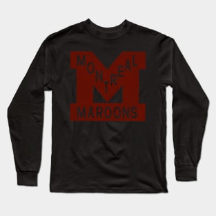 Montreal Maroons Hockey Team Long Sleeve T-Shirt